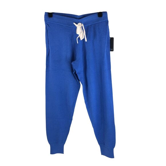 PJ Salvage Womens Pajama Lounge Jogger Pants Knit Pockets Soft Cobalt Blue S - Picture 1 of 4